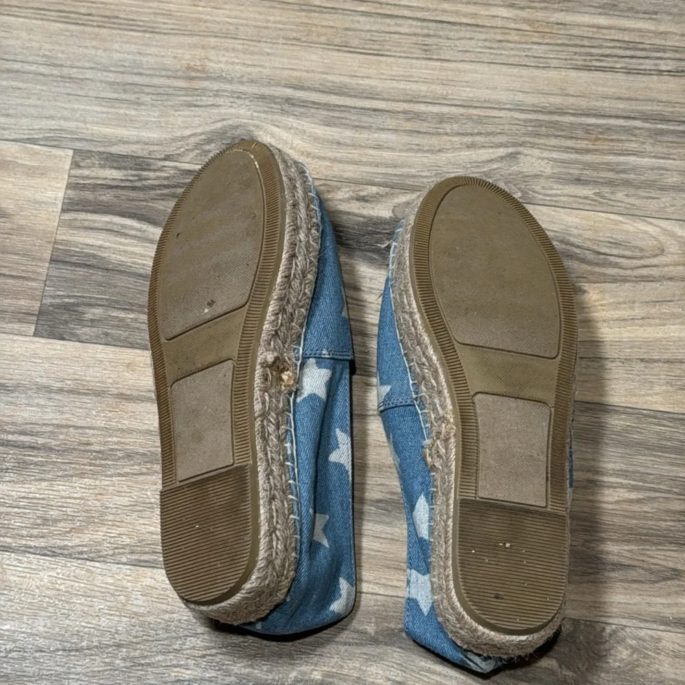 Steve Madden‎ Women’s Talan Star Espadrille Denim Shoe Size 10